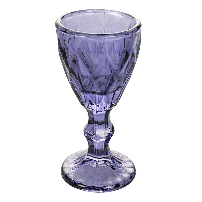 Set 6 Tazzine per Liquori Liquorini Prisma Provence in Vetro VdE Tivoli 1996 Viola