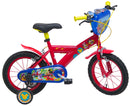 Bicicletta per Bambino 14"" 2 Freni Disney Mickey Mouse Rossa
