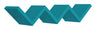 Mensola da Parete Libreria Zigzag 56x15,5 cm in Fibra di Legno Saetta Blu Atollo