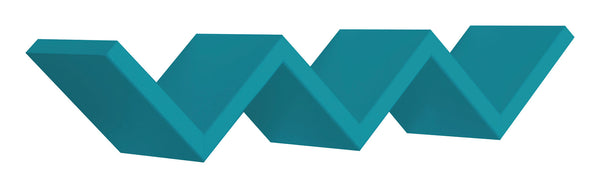 Mensola da Parete Libreria Zigzag 56x15,5 cm in Fibra di Legno Saetta Blu Atollo