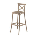 Set 4 Sgabelli 40x36x91 cm in Polipropilene Pompei Tortora