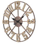 Orologio da Muro Source Ø63,5x4 cm in Ferro e MDF Marrone