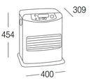 Stufa Elettrica a Combustibile Liquido Portatile 3200W Karlsen Inverter 5006 Grigia