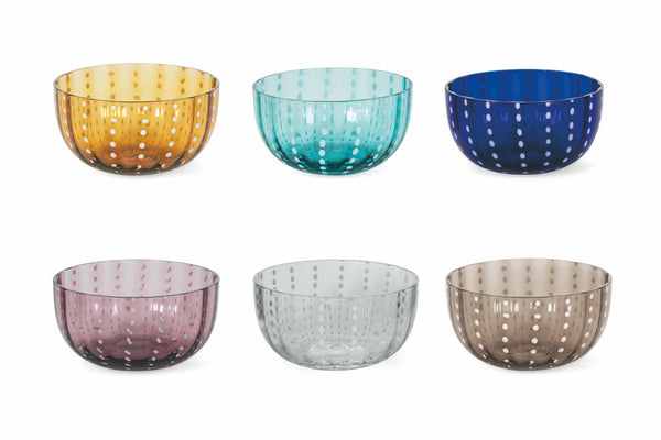 Set mit 6 Pastenschalen aus Glas Ø11 cm Villa d'Este Home Tivoli Shiraz acquista