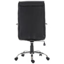 Sedia Poltrona da Ufficio Presidenziale in Similpelle Nera 