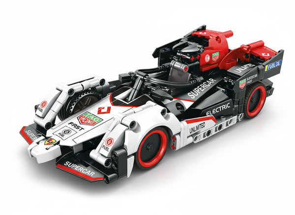 Costruzione Auto da Corsa Super Car Tecnica 486 Pezzi Bianco e Rosso sconto