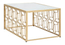 Tavolo da Caffé Bubbles 90x60x45 cm in Ferro e Specchio Oro e Argento
