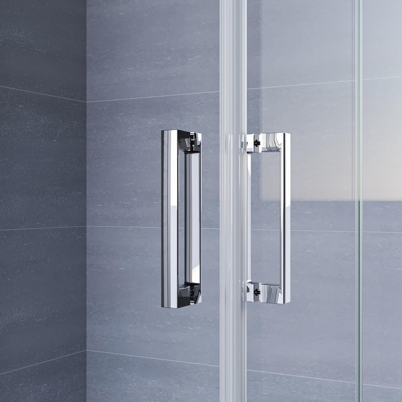 Porta Parete Doccia 1 Anta a Libro in Cristallo Trasparente 6mm H195 Bonussi Fiona Varie Misure