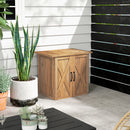 Casetta Box Da Giardino a 2 Ante Stile Country 77x55x72 cm in Legno Marrone 