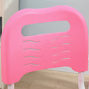 Banco Scuola per Bambini Piano Inclinabile e Sedia Regolabile 66x47x52-77 cm Rosa 
