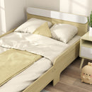 Letto Singolo per Bambini Basso con Sponde Laterali Alte 194,8x103x60,5 cm Bianco e color Legno  