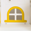 Set Gioco 8 in 1 per Bambini 2 Scivoli Altalena Canestro Tunnel Giallo   