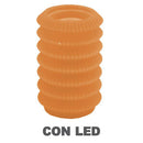 Candela led lanterna arancione fontana cm Ø13,5xh20