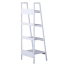 Libreria a Scala in Legno Componibile Bianco 52x45x148 cm 