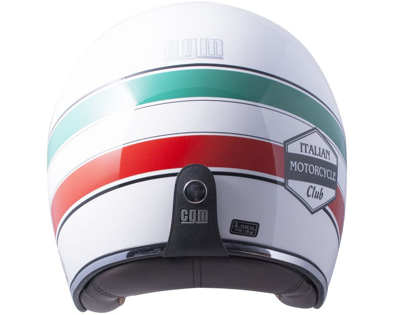Casco Jet per Scooter Occhiale Interno CGM Italia 133I Bianco
