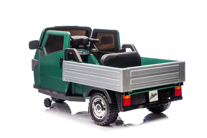 Macchina Elettrica per Bambini Licenza Piaggio Apecar 12V Verde