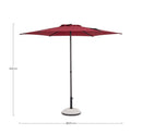 Ombrellone da Giardino Ø270x220 cm in Acciaio Samba Antracite-Burg
