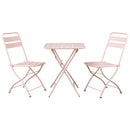 Set Tavolino e 2 Sedie Pieghevoli da Giardino Mia Salsa Rosa
