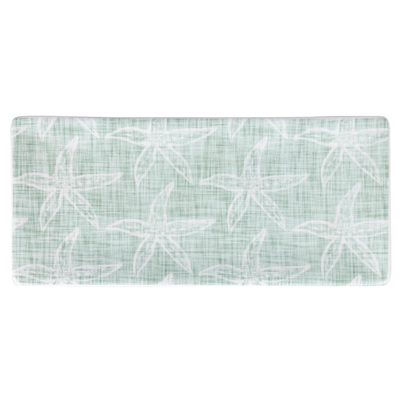 Vassoio 27,5x12,5x1,5 cm  in Ceramica VdE Tivoli 1996 Cozumel Acqua Marina