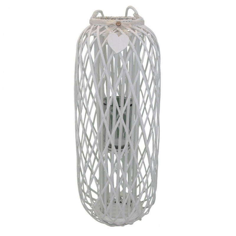 Lanterna Bernadette   in Vimini Bianco