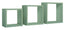 Set 3 Mensole da Parete Cubo in Fibra di Legno Incubo Verde Acqua Marina