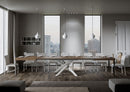 Tavolo Allungabile 160-420x90x77 cm Volantis Noce Telaio Bianco 
