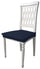 Set mit 2 Stretch-Stuhlhussen aus dunkelblauem modischem Polyester