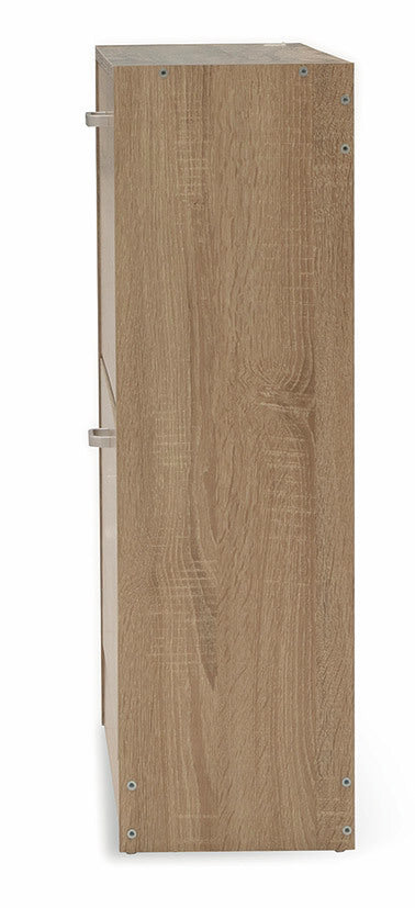 Scarpiera 2 Scomparti in MDF 63x24x80 cm Soriani Rovere