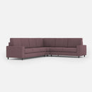 Divano Angolare 6 Posti 286x246x85 cm Sakar in Tessuto Prugna