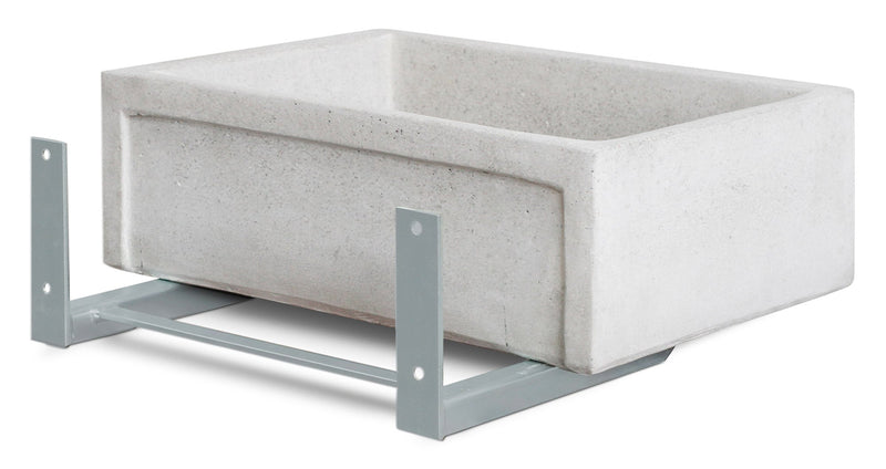 Staffa per Lavello da Giardino 36x31x15 cm in Ferro con Fondo Zincante