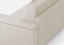 Divano Angolare 6 Posti 286x246x85 cm Marrak in Tessuto Latte