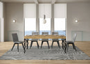 Tavolo Allungabile 140-400x90x77 cm Karamay Premium Quercia Natura Telaio Antracite 