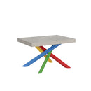 Tavolo Allungabile 140/244x90 cm Volantis Cashmere Gambe Multicolore 4/B      