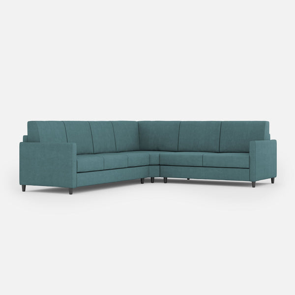Divano Angolare 6 Posti 281x241x85 cm Karay in Tessuto Petrolio prezzo