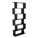 Libreria di Design in Legno Nero 80x24x191 cm 