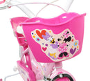 Bicicletta per Bambine 16" Disney Minnie Freni Caliper e Stabilizzatori in Acciaio Hi-Ten Rosa