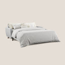 Divano Letto 3 Posti 188x97x96 cm in Tessuto Grigio Chiaro