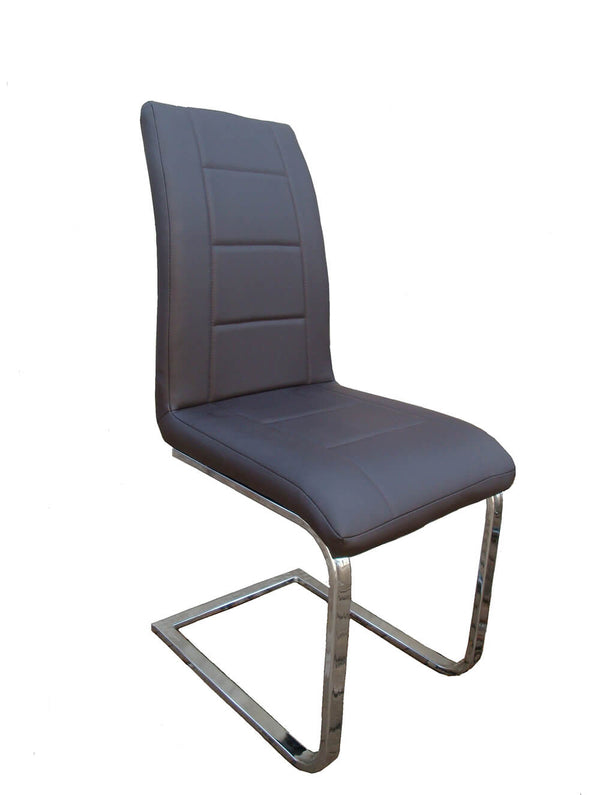 Set mit 4 Stühlen aus weichem Kunstleder 98 x 55 x 42 cm TFT Comfort Chocolate acquista