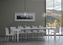 Consolle Allungabile 90-308x48x77 cm in Nobilitato Bianco