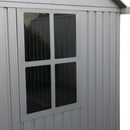 Casetta Box da Giardino 323,3x242,6x235,2 cm in Alluminio Grigio
