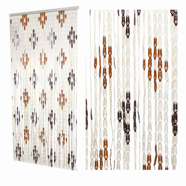 Fadenvorhang für Fliegengitter 140x240 cm aus Kunststoff Große Raute Nussbaum hell acquista