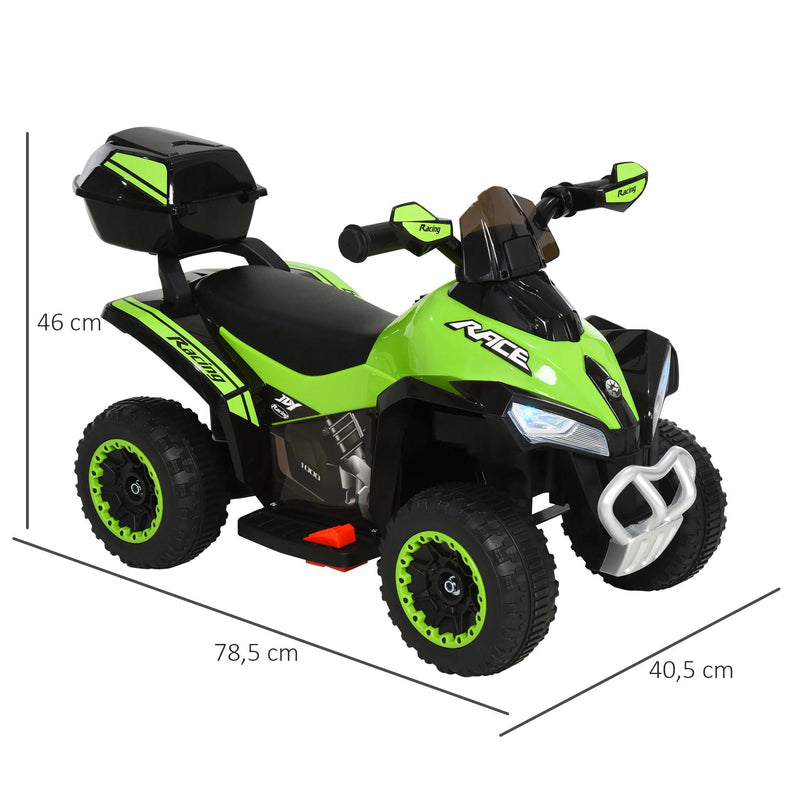 Mini Quad Elettrico per Bambini 6V Kid Go Deluxe Verde