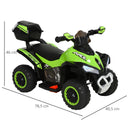 Mini Quad Elettrico per Bambini 6V Kid Go Deluxe Verde