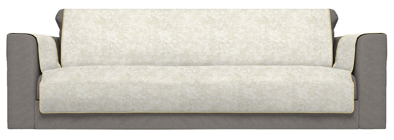 Copridivano con Copri Braccioli in Poliestere e Cotone Panna Varie Misure