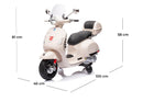 Moto Elettrica per Bambini Piaggio Vespa GTS SUPER 12V Full Optional con Bauletto Bianco 