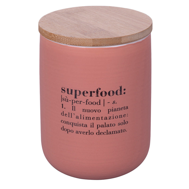 Barattolo Superfood 750 ml in New Bone China VdE Tivoli 1996 Rosa