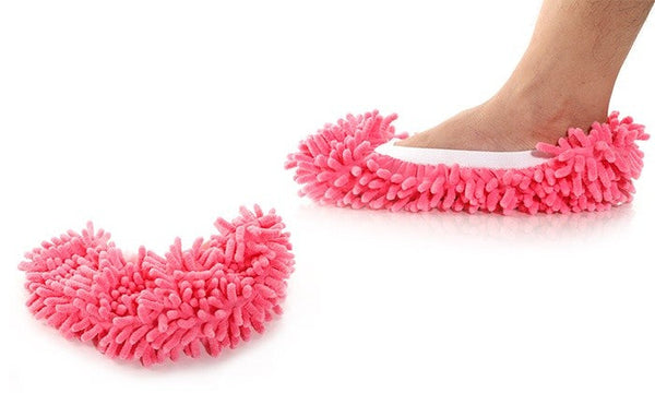 acquista Mikrofaser-Hausschuhe 2 in 1 Größe bis 44 zum Reinigen beim Gehen Rosa