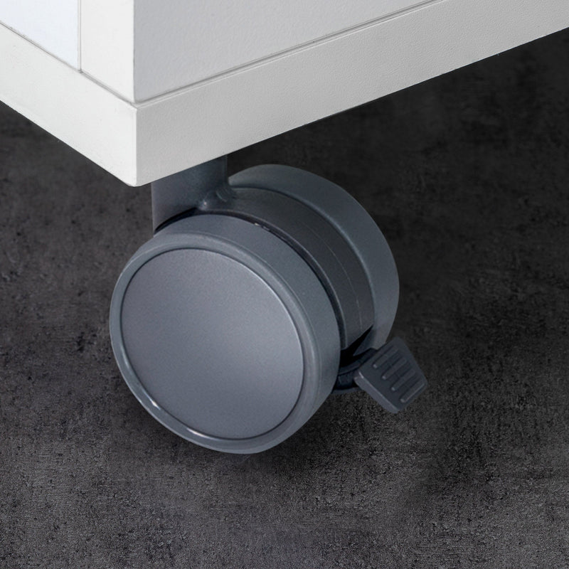 Ruote con Piastra per Montaggio 50 mm Acciaio e Plastica Grigio 4 Pezzi Emuca