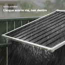 Casetta Box da Giardino 194x107x191 cm Capanno Porta Attrezzi in Acciaio Grigio      