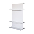 Porta TV a Parete 100x50x170,4 cm con 3 Ripiani Loki A Bianco Spatolato